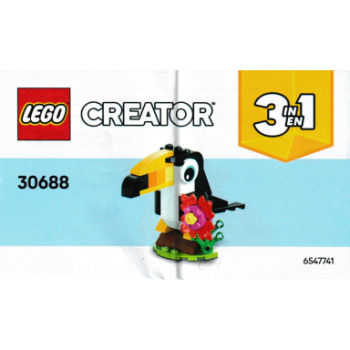 tropical toucan paper bag polybag