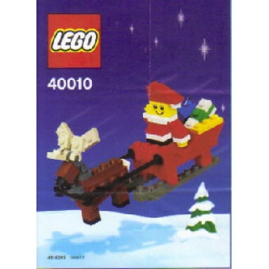santa with sleigh building set polybag