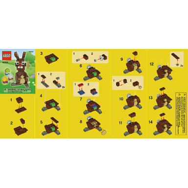 easter bunny with eggs polybag