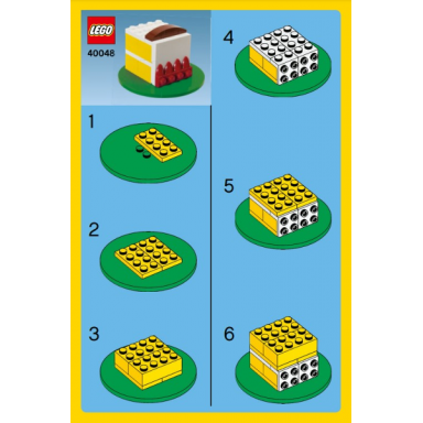 birthday cake green base version polybag