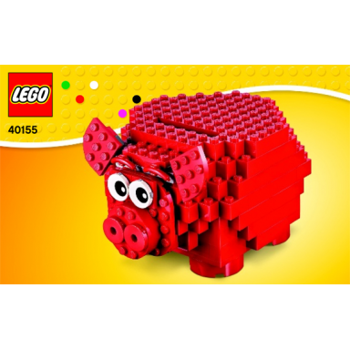 coin bank red piggy bank