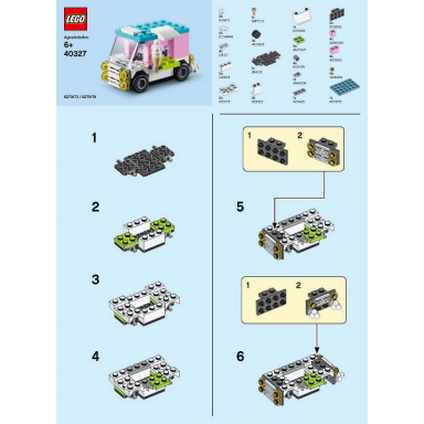 monthly mini model build set - 2019 07 july ice cream truck polybag