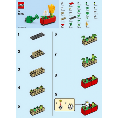 monthly mini model build set - 2020 05 may flowers and watering can polybag