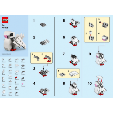 monthly mini model build set - 2020 12 december human rights day dove polybag