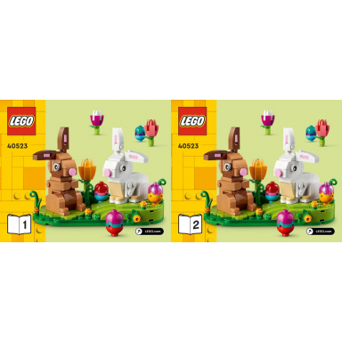 easter rabbits display