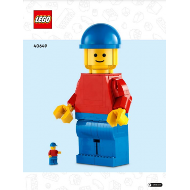 up-scaled lego minifigure