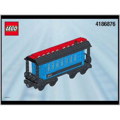 passenger wagon blue white box