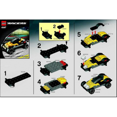 yellow sports car polybag