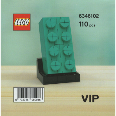 buildable 2 x 4 dark turquoise brick