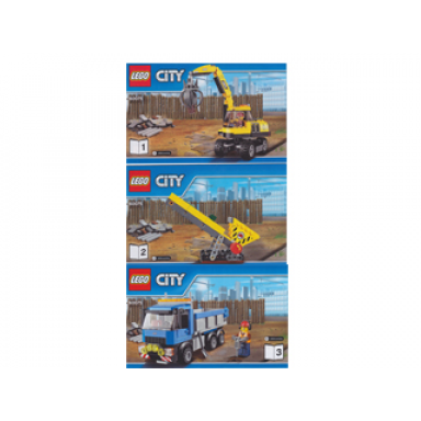 excavator and truck