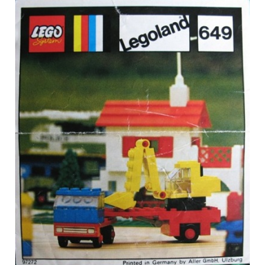 low-loader with excavator