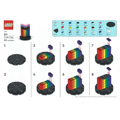 lego brand store exclusive build - pride flag
