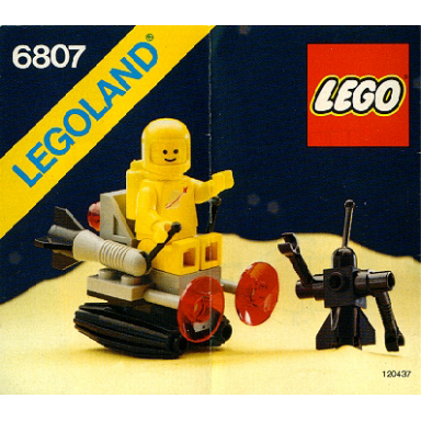 space sledge with astronaut and robot