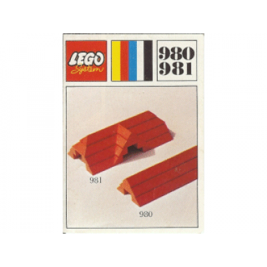 23 sloping bricks including roof peak bricks red