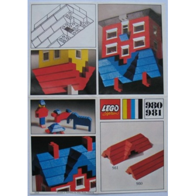 23 sloping bricks including roof peak bricks blue