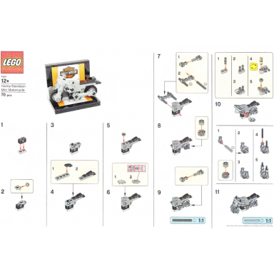 lego brand store exclusive build - harley-davidson mini motorcycle