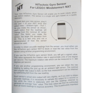 gyroscopic sensor for mindstorms nxt