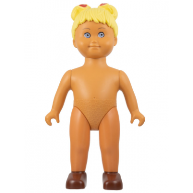 duplo figure doll anna large reddish brown shoes without clothes