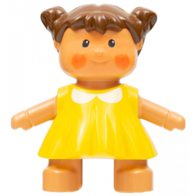 duplo figure doll lisas baby yellow dress