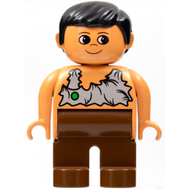 duplo figure male brown legs nougat top caveman