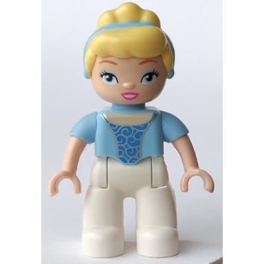 duplo figure lego ville disney princess cinderella bright light blue headband