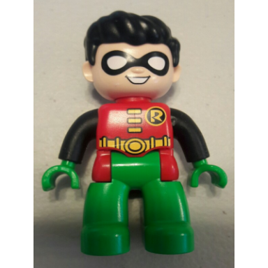 duplo figure lego ville robin bright green legs
