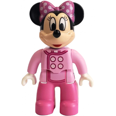 duplo figure lego ville minnie mouse bright pink jacket dark pink legs