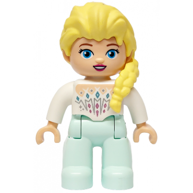 duplo figure lego ville disney princess elsa light aqua legs