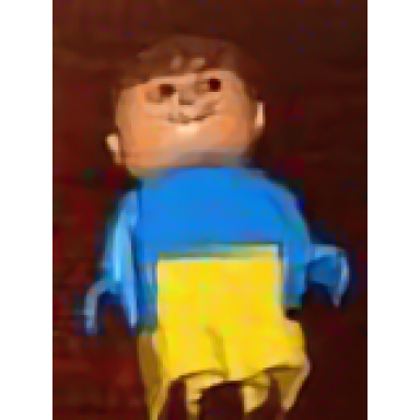 duplo figure child type 1 boy yellow legs blue top brown hair