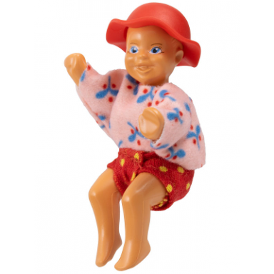 scala doll baby thomas with large eyes pattern with clothes hat