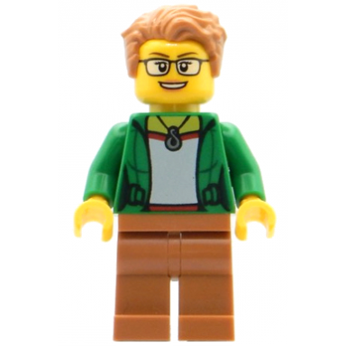 space observer - female green jacket medium nougat legs