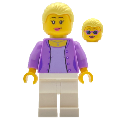 lecturer - female medium lavender jacket white legs