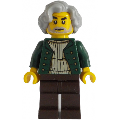 pianist - male dark green open jacket dark brown legs light bluish gray wavy hair