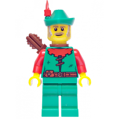 forest stronghold forestman - red green hat red feather quiver sideburns