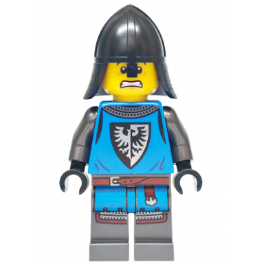 forest stronghold black falcon soldier - male pearl dark gray detailed legs helmet with neck protector