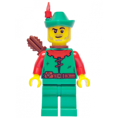 forest stronghold forestman - red green hat red feather quiver stubble