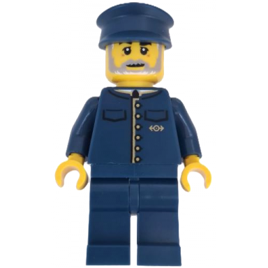 wild west train conductor - male dark blue uniform