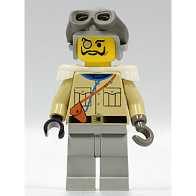 lord sam sinister baron von barron - tan shirt light gray legs light gray aviator cap dark gray goggles white epaulettes