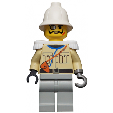 lord sam sinister baron von barron - tan shirt light gray legs white pith helmet white epaulettes