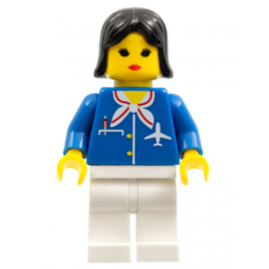 airport - blue with scarf black female hair reissue