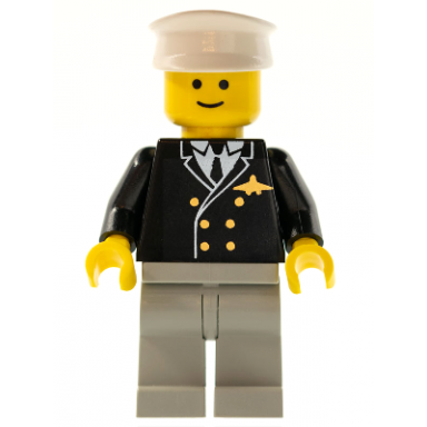 airport - pilot light gray legs white hat