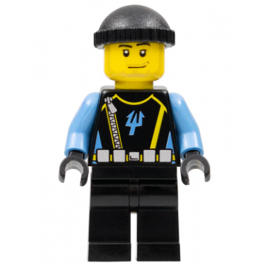 aquaraider diver 5 - black knit cap
