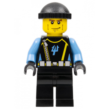 aquaraider diver 4 - black knit cap