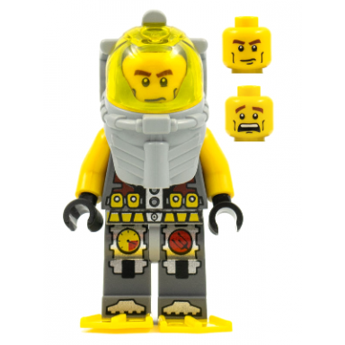 atlantis diver 1 - axel - with yellow flippers and trans-yellow visor