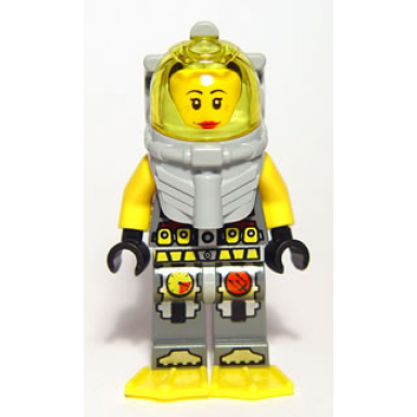 atlantis diver 5 - samantha rhodes - with yellow flippers and trans-yellow visor