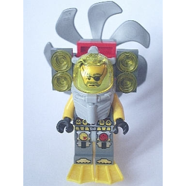 atlantis diver 3 - ace speedman - with lights propeller yellow flippers and trans-yellow visor
