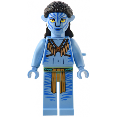neytiri - dark orange straps and medium nougat feather necklace closed mouth smile
