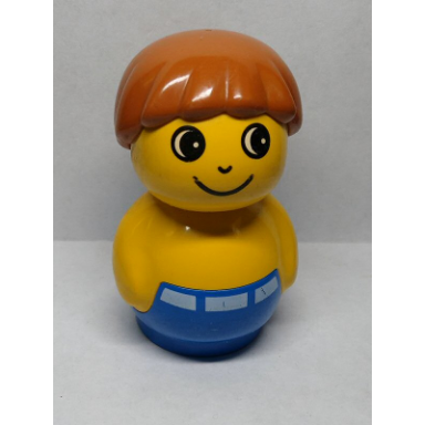 primo figure boy with blue base yellow top dark orange hair