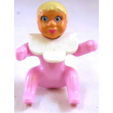 belville female baby girl princess - bright pink outfit bib