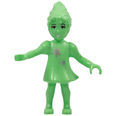 belville fairy millimy - medium green with stars pattern